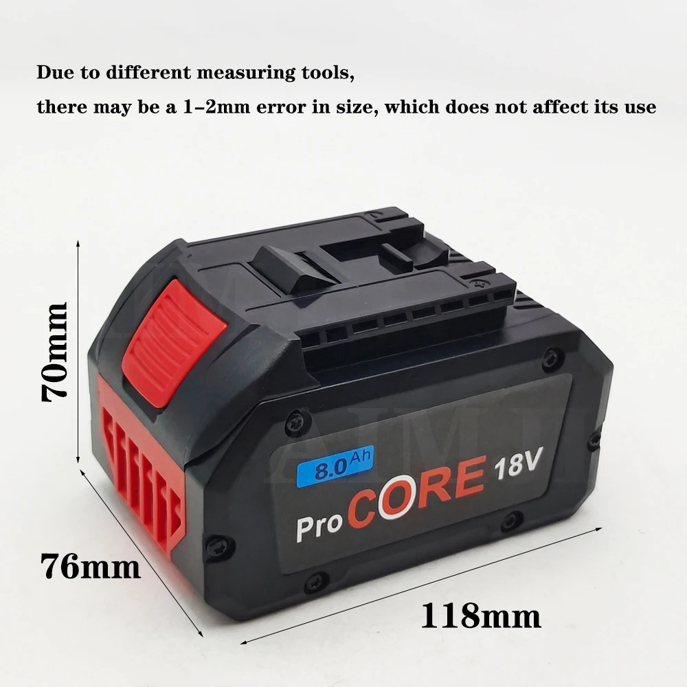 21700 نموذج أداة السلطة بطارية ProCORE 18 فولت ليثيوم أيون 8AH المهنية تبديل البطارية لبوش BAT609 BAT618 مع BMS