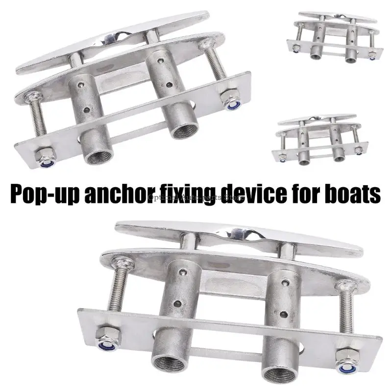 

Flush Mount Deck Cleats Lift with Backing Plate and Lock Rustproof Stainless Boat Cleats Pull Up Cleat Retractable