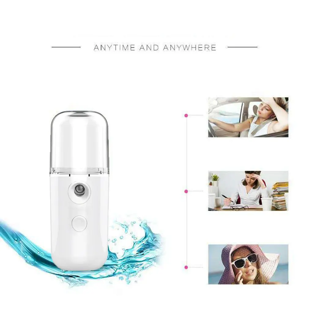 Nano Face Sprayer Hydration Instrument Mini USB Portable Rechargeable Handheld Facial Steamer Beauty Moisturizing Humidifier