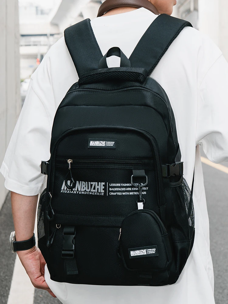 ultra-light-breathable-men's-backpack-durable-street-style-high-school-student-bookbag-water-resistant-black-shoulder-bag