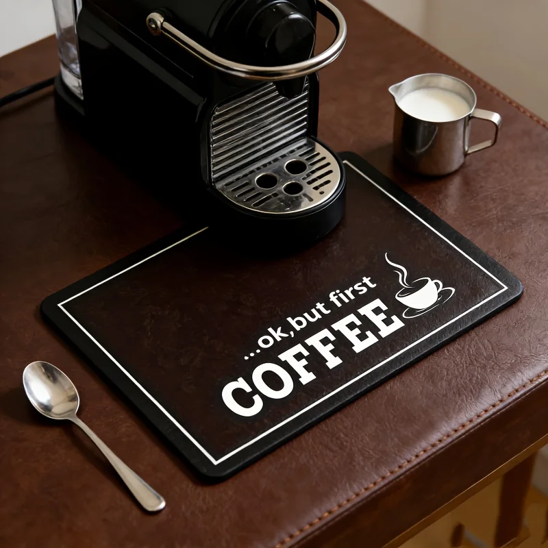 4/2 Piece Set of Large Coffee Machine Mats, Kitchen Countertop Drainage Mats, Ideal for Easter, Birthday Gifts, Back-To-School Season, Graduation Season, Christmas, Halloween, Thanksgiving, Etc