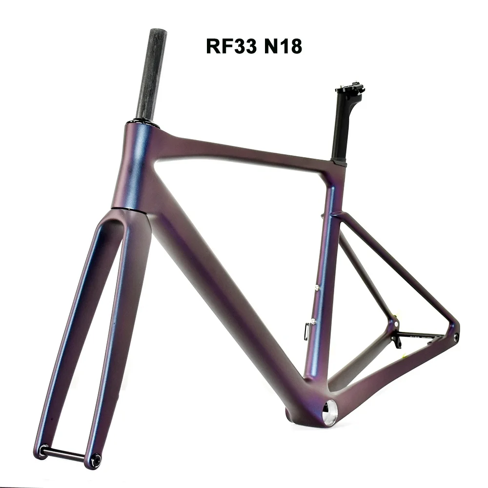 

2025 CECCOTTI Chameleon Color Road Bike Frame Carbon Frameset Full Hidden Cable Bicycle Road Frame For Race