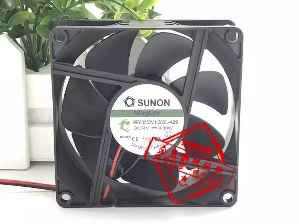 For SUNON PE80252V1-000U-A99 DC24V 4.80W 8CM 2-Wire Inverter Cooling Fan