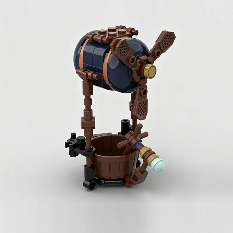 Medieval Castle Model MOC Building Bricks Small Flying Boat Modular Technology Gifts Holiday Assemble Children Toys Suit