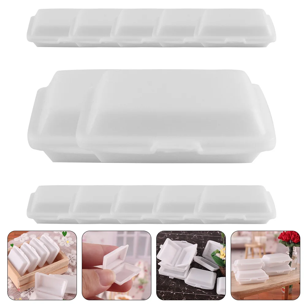 12 Pcs Miniature Food Toy Lunch Box Children’s Toys Kitchen Supply Takeaway Containers