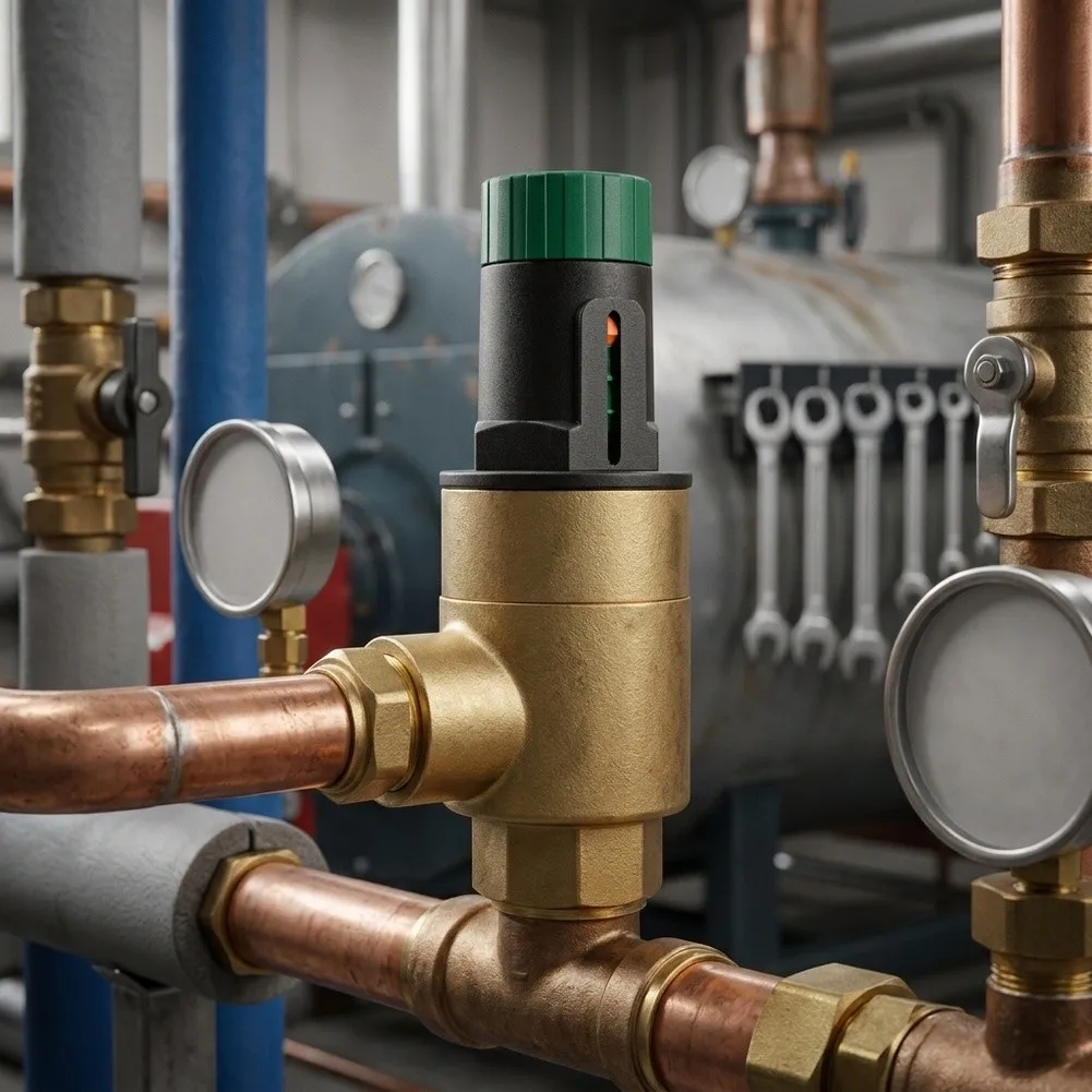 Visual Adjustment Valve Differential Pressure Valve For Smooth System Operation Solid Brass Casting Leak Prevention Technology
