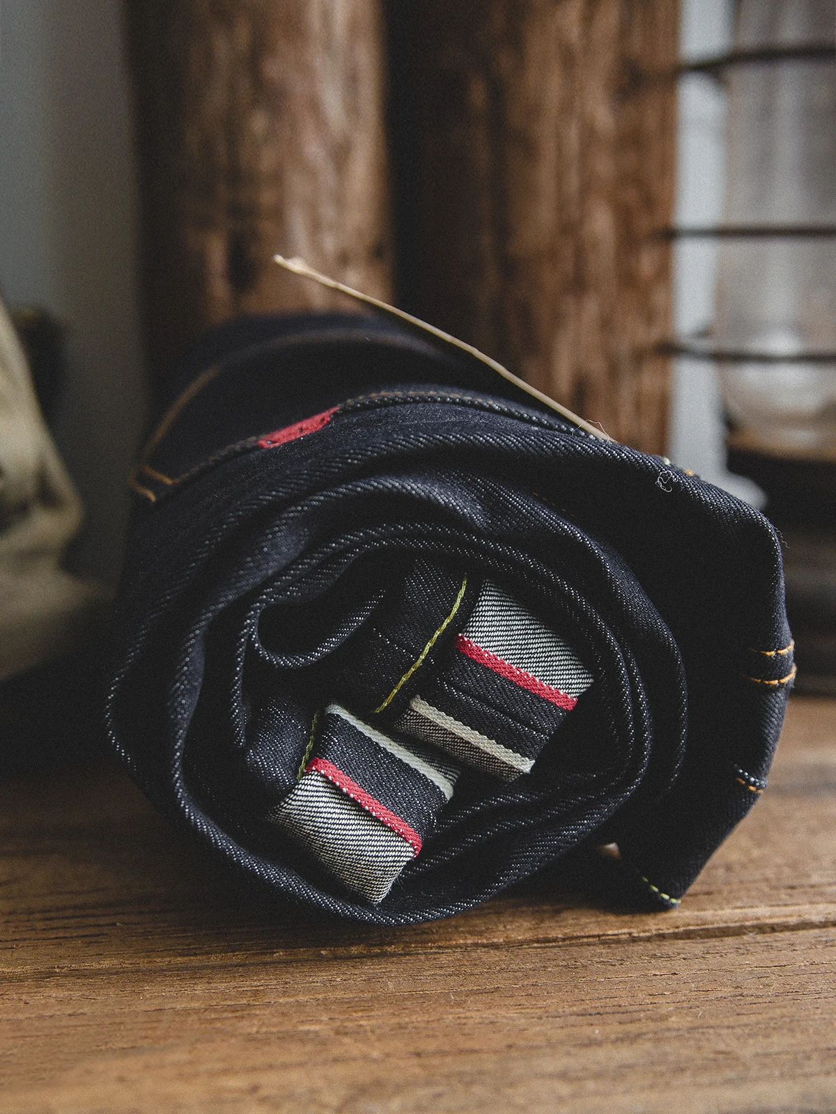 

Maden Original Jeans American Retro Zipper Denim Long Trousers for Men Spring Season High Waist Straight Leg Cotton 00%