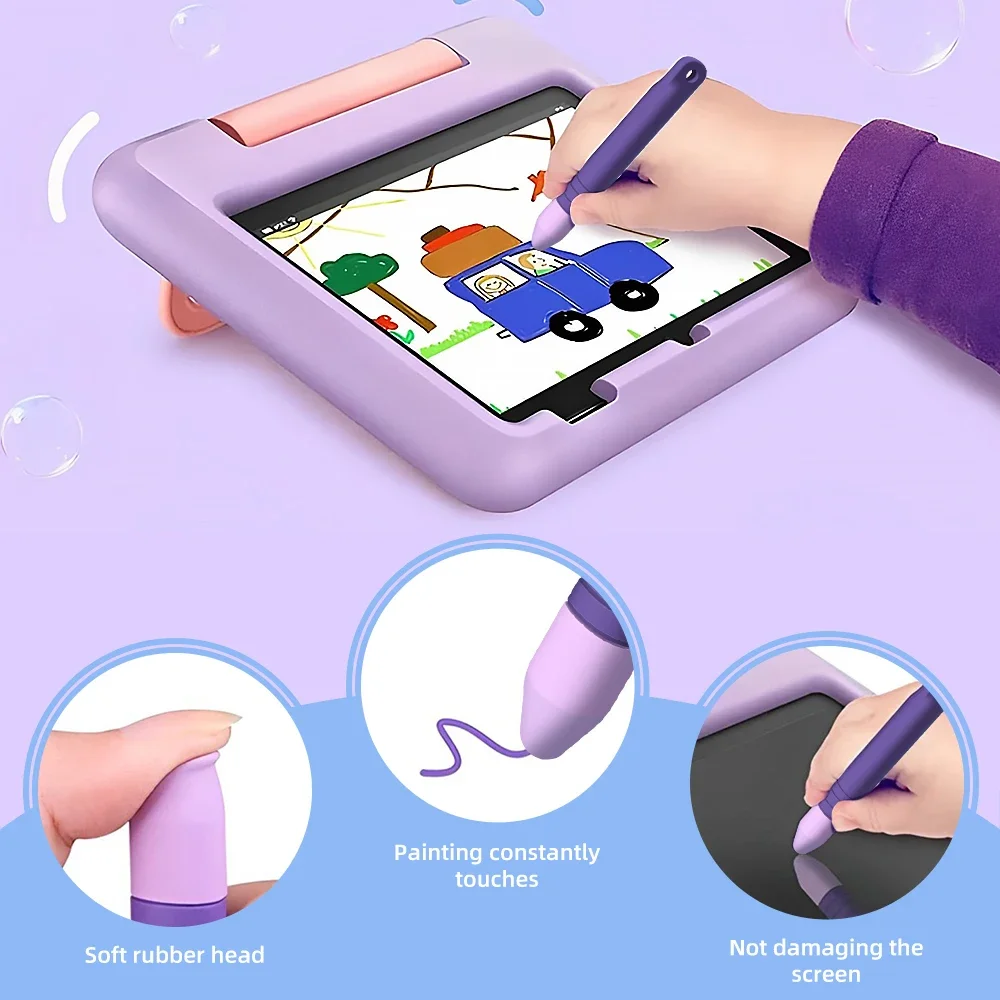 قلم ستايلس للأطفال بشاشة تعمل باللمس، قلم رصاص عالمي بشاشة تعمل باللمس، قلم سعوي لجهاز iPad Pro Air لأجهزة Amazon Fire Kids