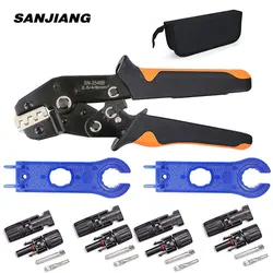 SN-2546B Solar Pv Connector Krimpgereedschap Voor AWG14-10 (2.5/4/6mm ²) zonnepaneel Pv Kabel Mini Hand Krimpen Tang Kit Klem