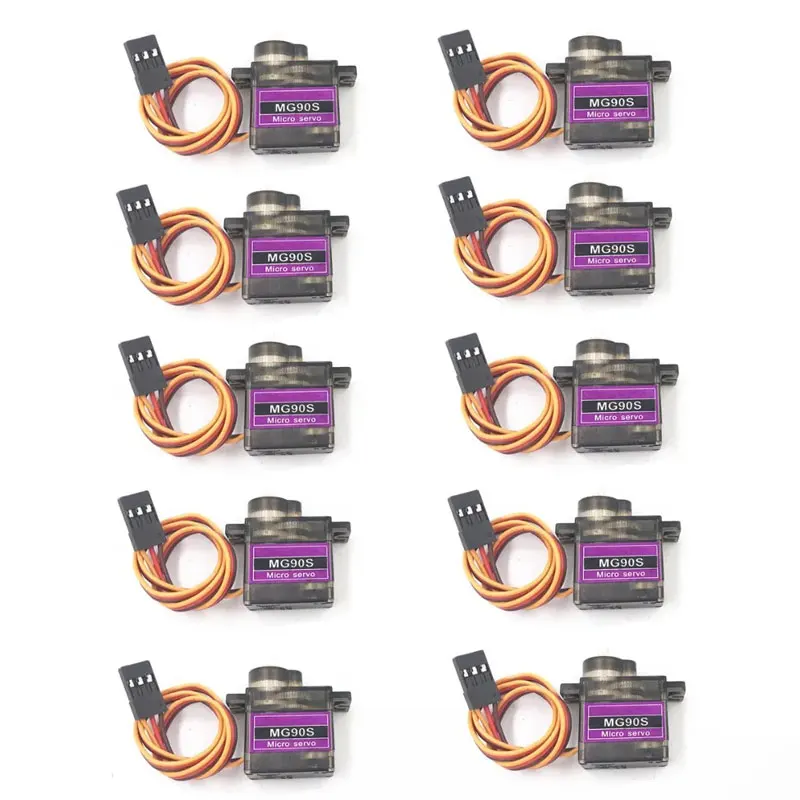 2/5/10/20/100 pcs/lot MG90S gear Digital 9g Servo SG90 For Rc Helicopter Plane Boat Car MG90 9G Trex 450 RC Robot Helicopter