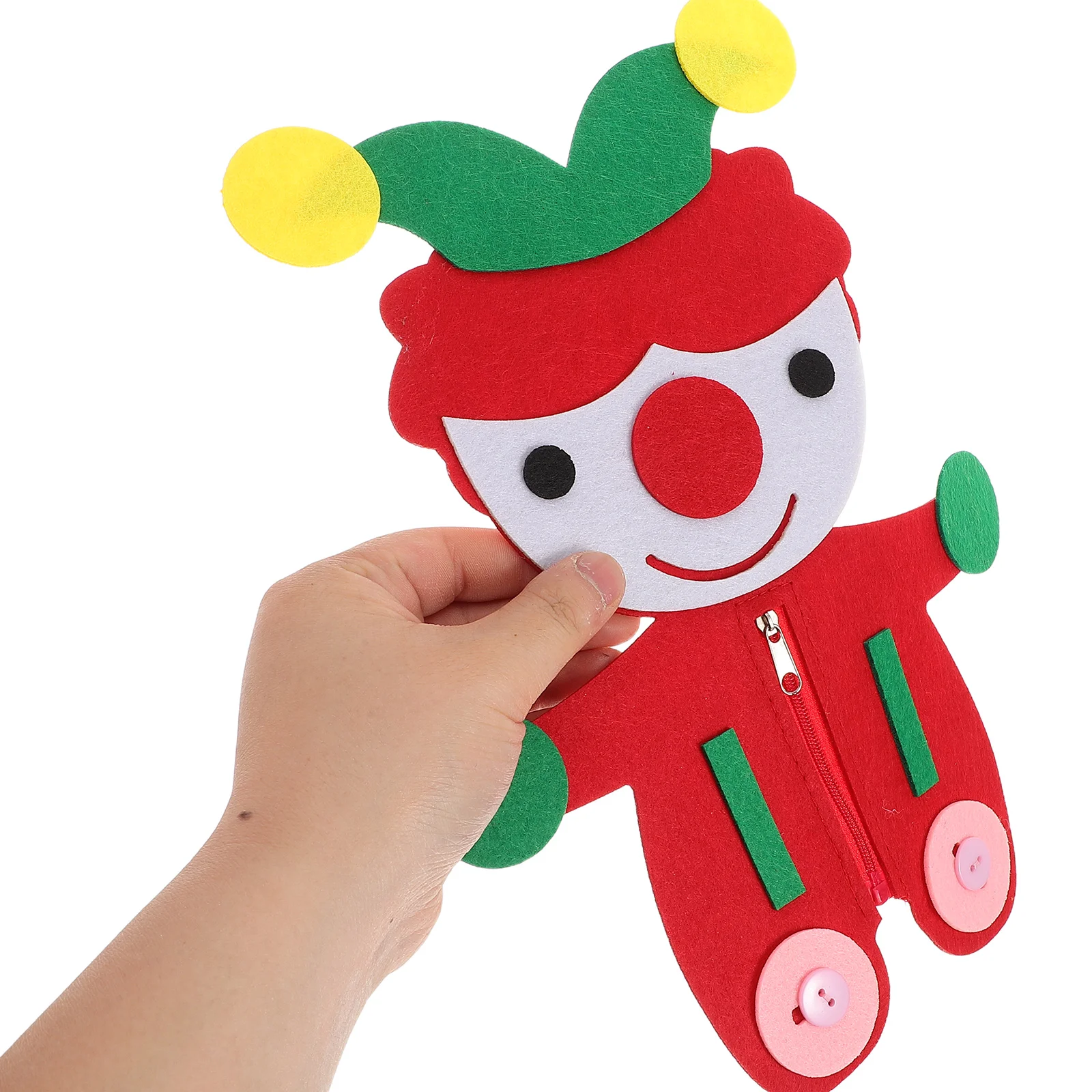 

2 Sets Non-woven Button Toys Shaped Plaything Cartoon Buttons Sensory Exploration Clown Manual