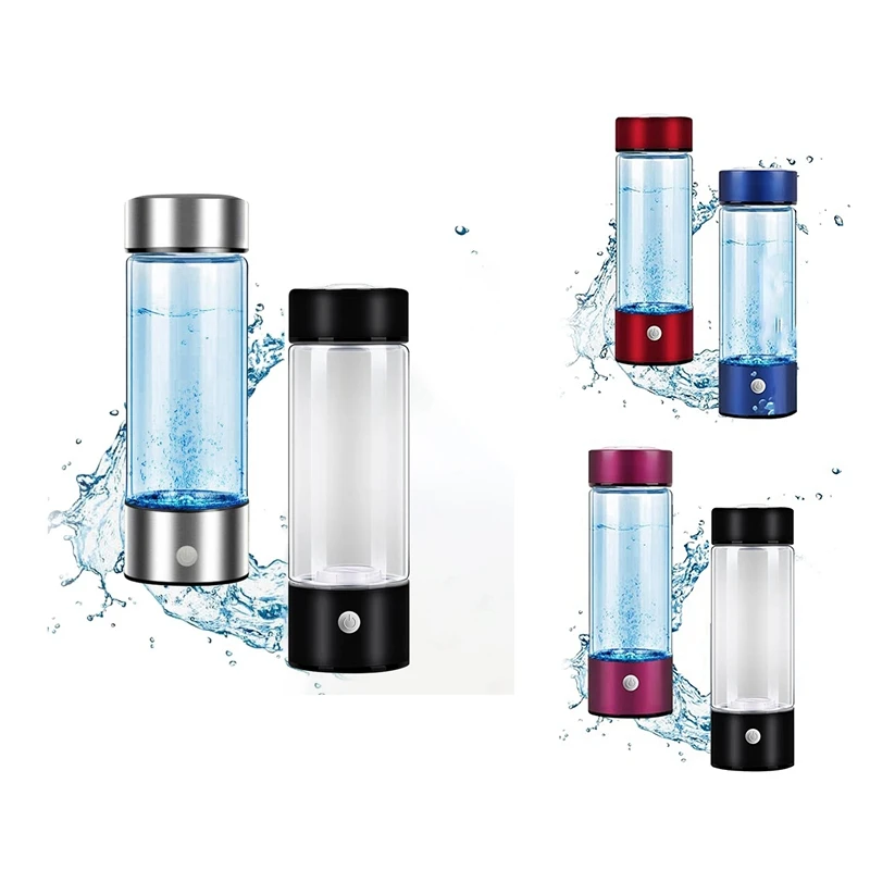 Hydrogen Water Bottle Rechargeable Hydrogen Water Machine Generator With Gift Box, Hydrogen Water Ionizer Machine 2Pcs -B