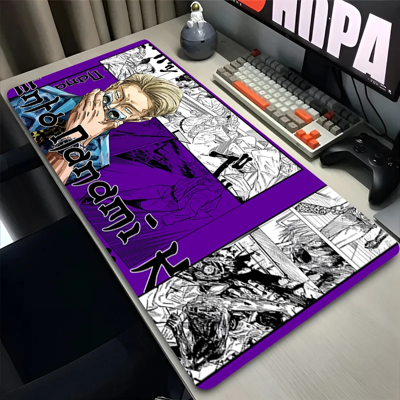 Image of Cooles Anime-Mauspad J-jujutsu Kaisen Kento Nanami Gaming-Mauspads Anti-Fray-Tastatur-Mauspad Gummi-Spiel-Computer-Mauspads
