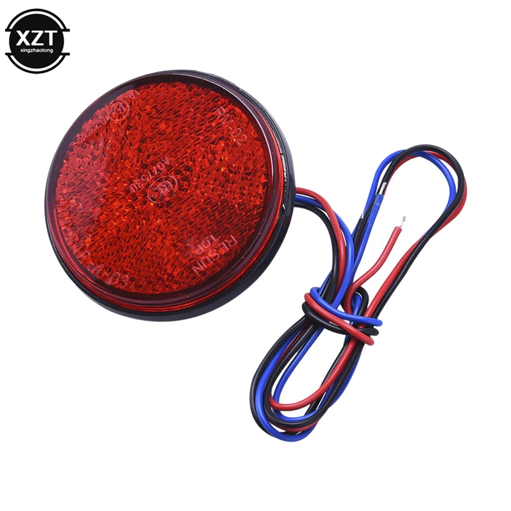 モーターサイクルリアバンパー,ラウンドヘッドライト,24 LEDモーター,外部ブレーキ,停止,車用,エンジン,トラック,12v