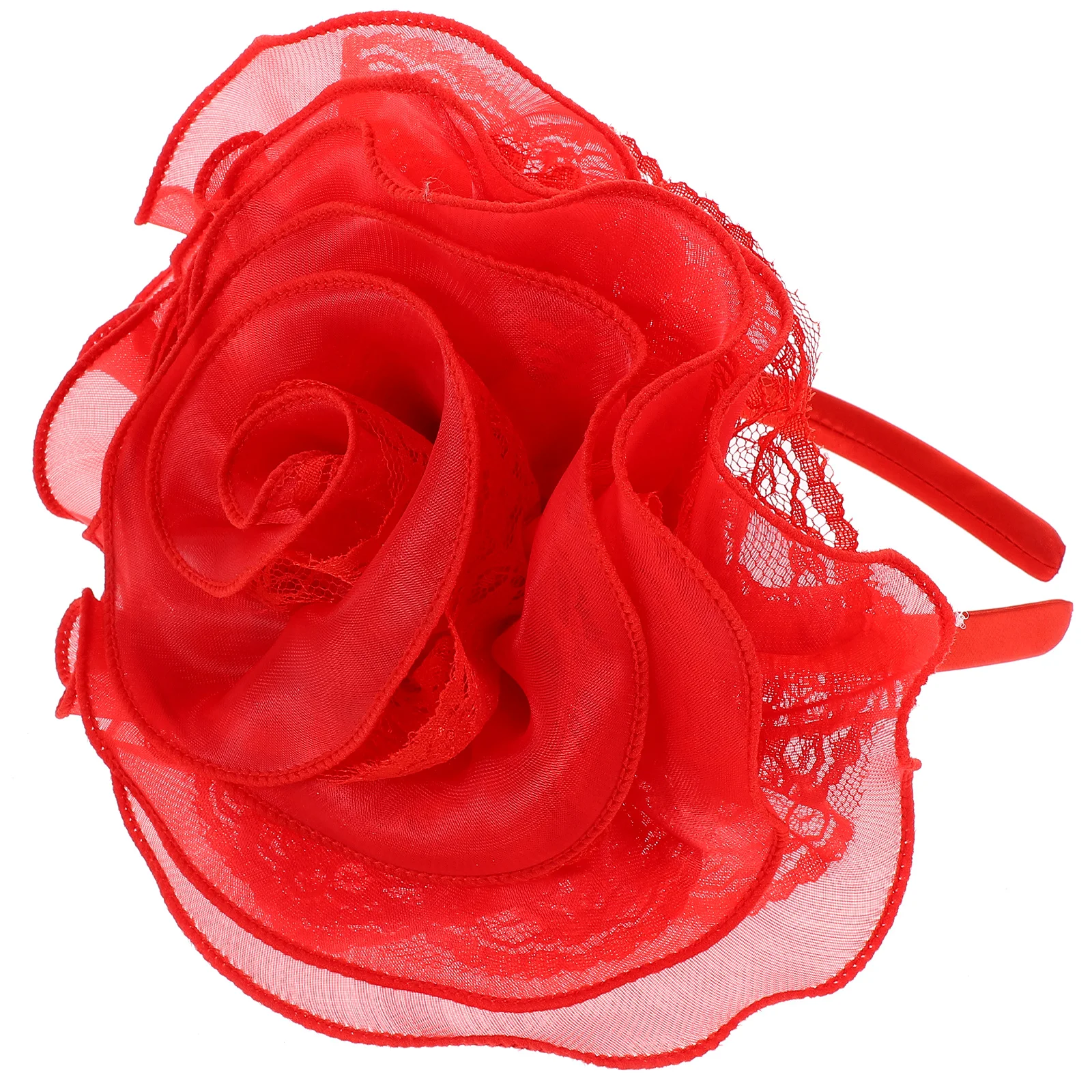 

Retro Large Lace Flower Headb for Bridal Wedding Hair Bridal Hair Accessories Accessories Women Photo Cheongsam Hat White Style