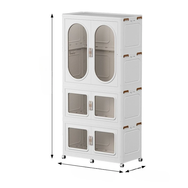 

Folding type, double door bedroom, baby children's clothes, wardrobe, installation free