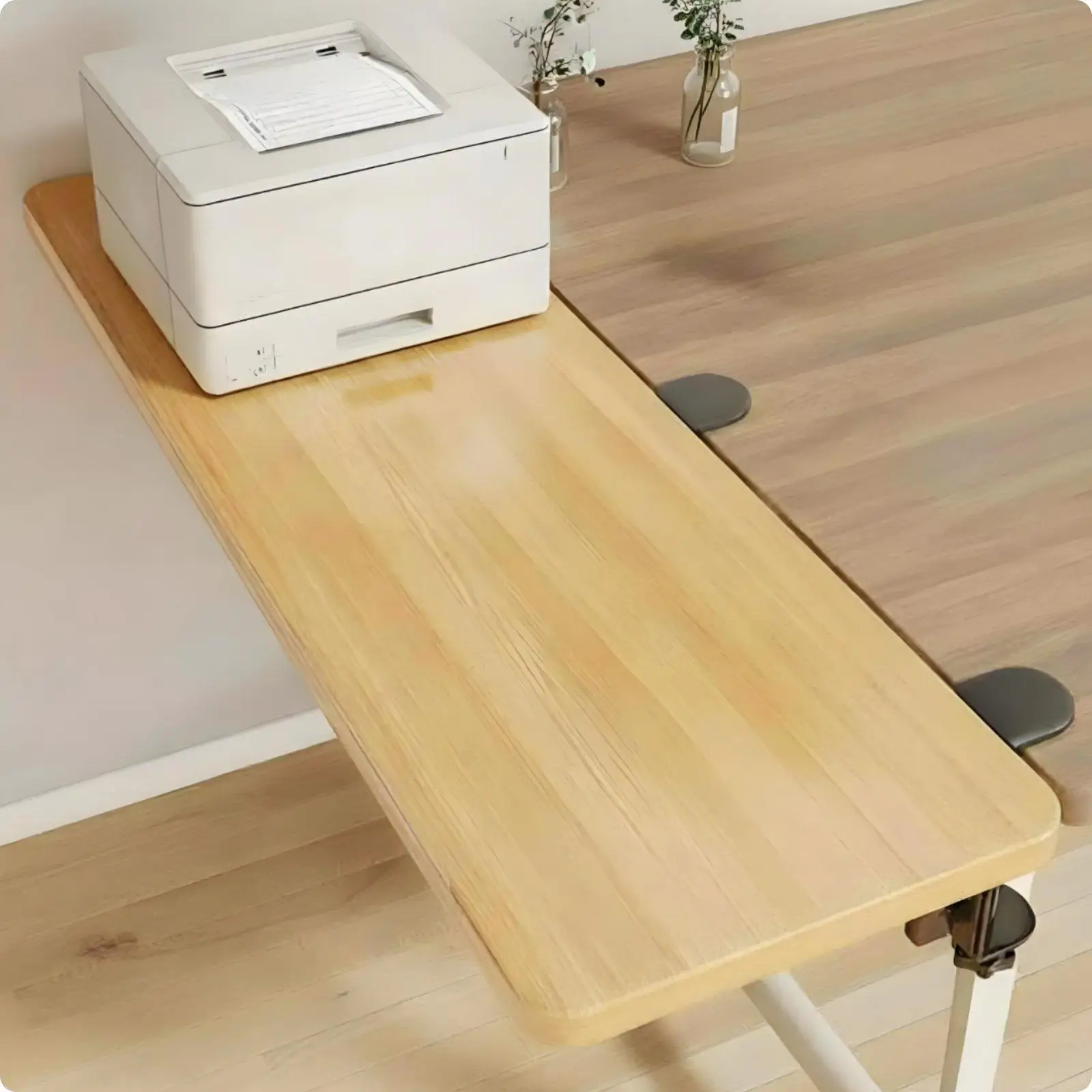 Desktop Extension Panel Foldable Clamp Mount Desk Side Table Auxiliary Surface for Office Workstation Setup