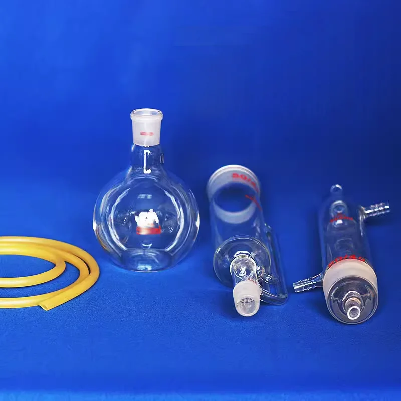 Spherical fat extractor 250ml Soxhlet extractor glass condenser tube extraction device complete laboratory extraction device