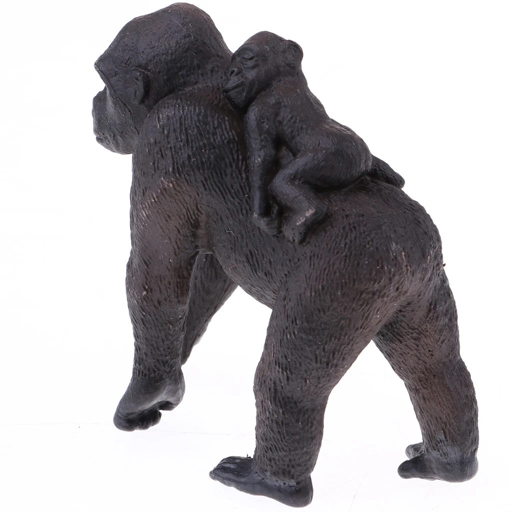 Home Decoration Ornaments Miniature Wild Animals Figures Realistic Gorilla Toy Set for Table Decor and Fidgeting Toys Gift