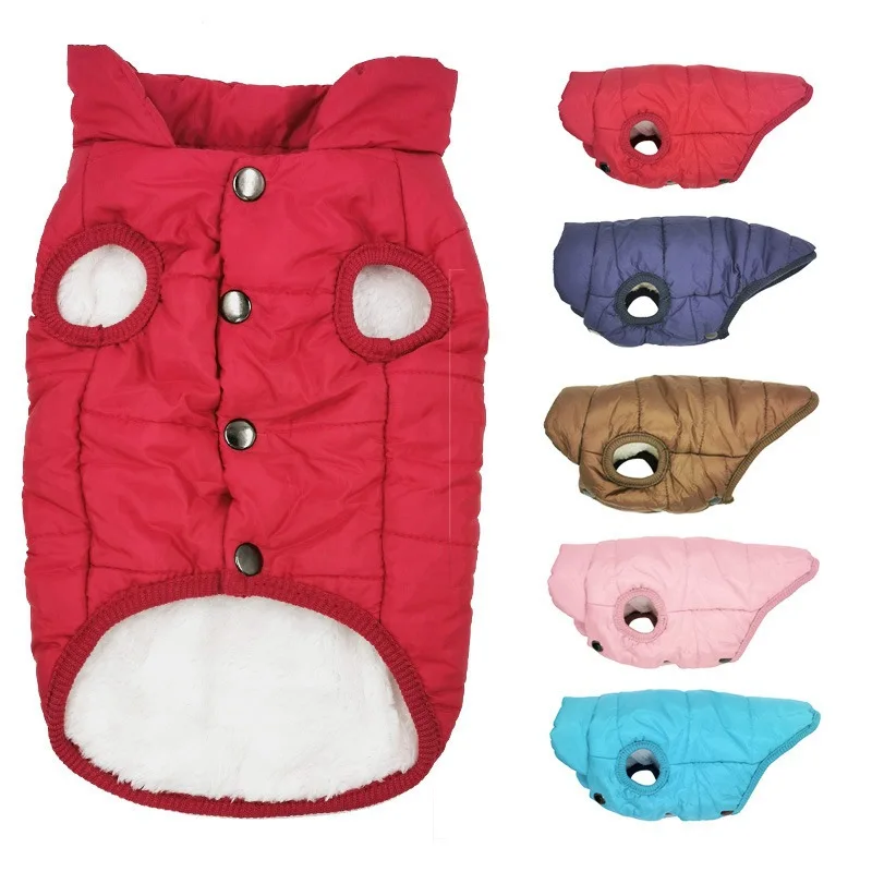 Pet Winter Dog Clothes Outdoor Cold Proof Warm Dog Jacket with Plush Lining Pets Coat Clothes For Small Medium Large Dogs