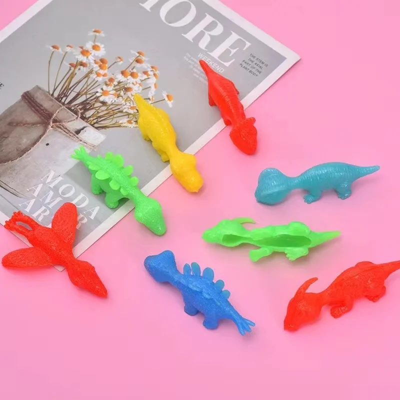 Relief Shooting Playing Toy Slingshot Game 5pcs Creative Dinosaur Finger Toys Kids Funny Cartoon Animals Anxiety Stress