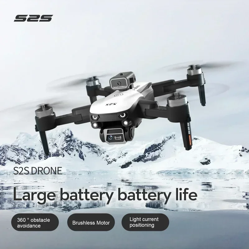 S2S Drone 8K HD 5G GPS fotografi udara kamera ganda 360 ° penghisap rintangan semua bagian tanpa sikat Drone daya tahan baterai besar