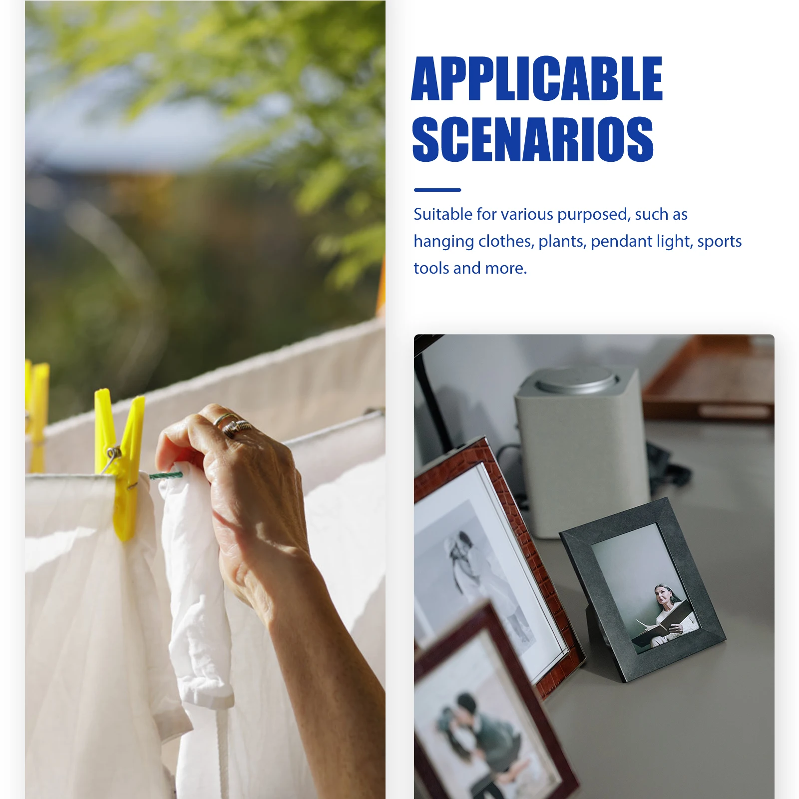 

2Pcs Braided Steel Safety Wire Security Rope Coated Anti-Cutting Strong for Luggage Lock Clothes Plants Pendant Light