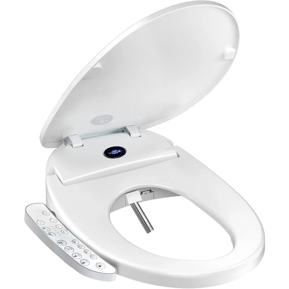 

Bidet Toilet Seat Elongated With Warm Water Wash, Heated Seat, Air Dryer, Soft Close Lid
