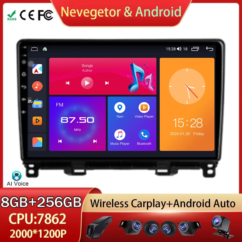 

IPS Stereo Carplay For Honda Jazz Fit 4 2021 2022 Android Auto 4G Car Radio GPS Navigation Multimedia Player 5G WIFI No 2din DVD