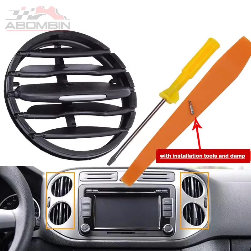 

Air Condition Outlet Vent Shifters Center/Left/Right AC Ventilator Grille Flap For Volkswagen VW Tiguan 2010 11 12 13 14 15 16