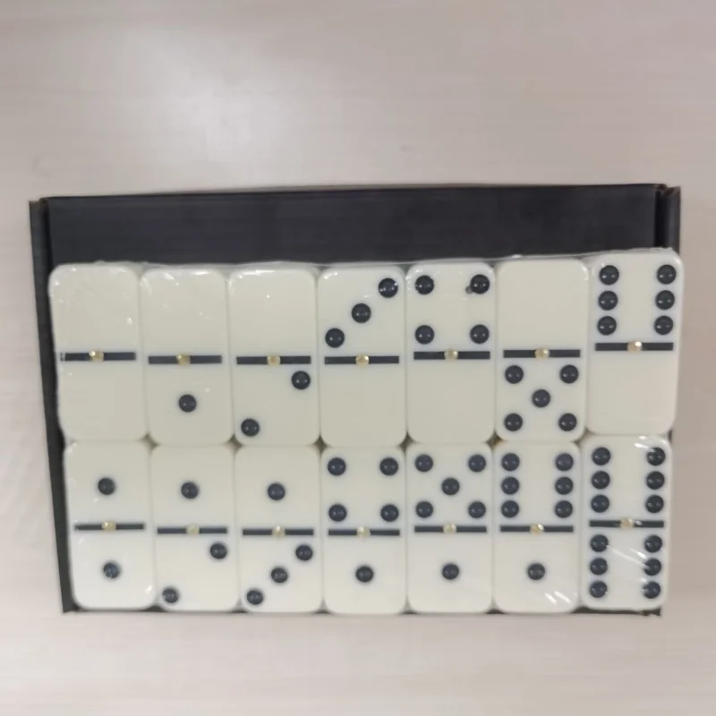 28 Pieces of Melamine Dominoes Paper Box Packaging Ivory White Party Games Classic Board Games Party Interactive Games DOMINOES image 2