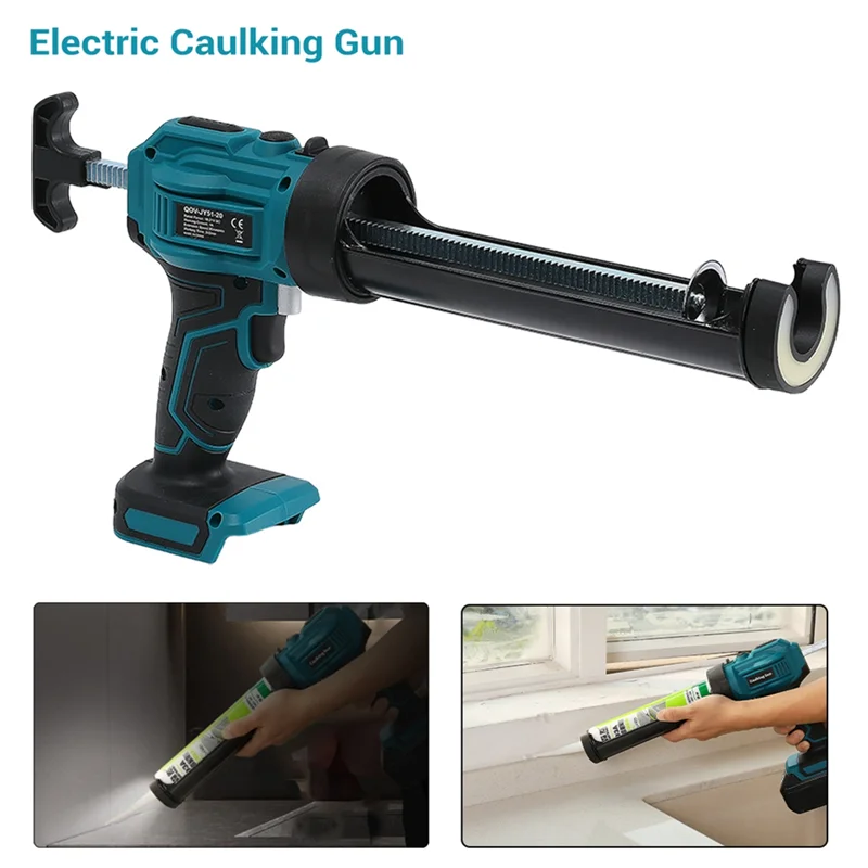 ABKO-Pistol Caulking Listrik Lem Kaca Nirkabel 4 Kecepatan Baterai Lithium Pintu Jendela Mengisi Pistol Jahit untuk