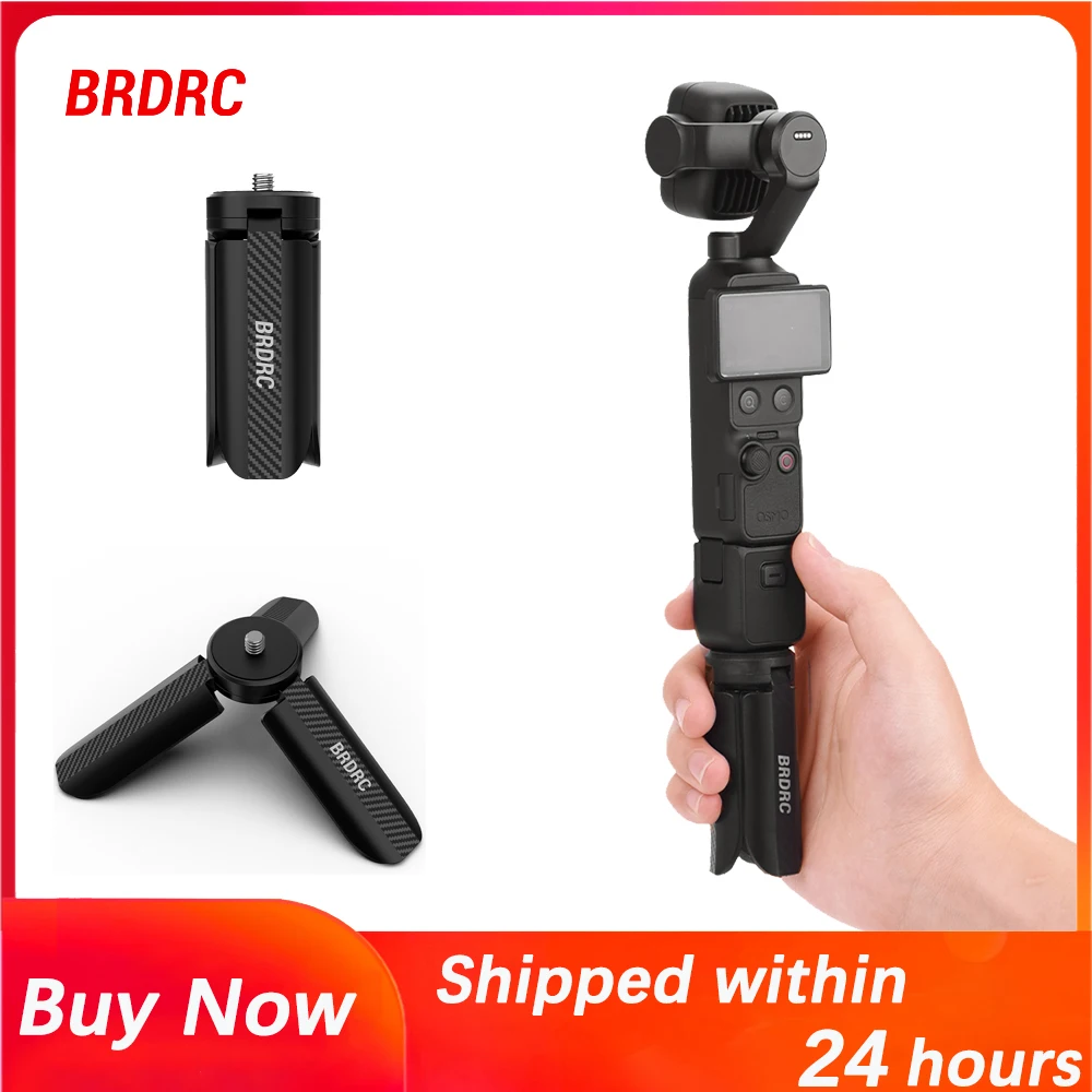 Image of BRDRC Mini-Desktop-Stativ für DJI Pocket 3/4/4P Insta360 Luna Ultra Osmo 360/II, faltbarer Ständer für Vlog-Livestreaming-Zubehör