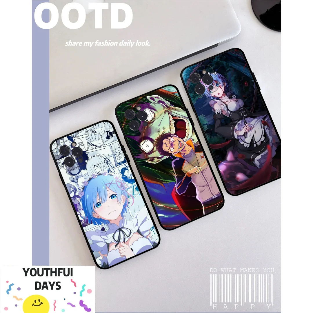 Чехол для телефона ReZERO для iPhone 15, 14, 11, 12, 13, Mini Pro XS Max, чехол 6, 7, 8 Plus X XR SE 2020, чехол Funda Shell