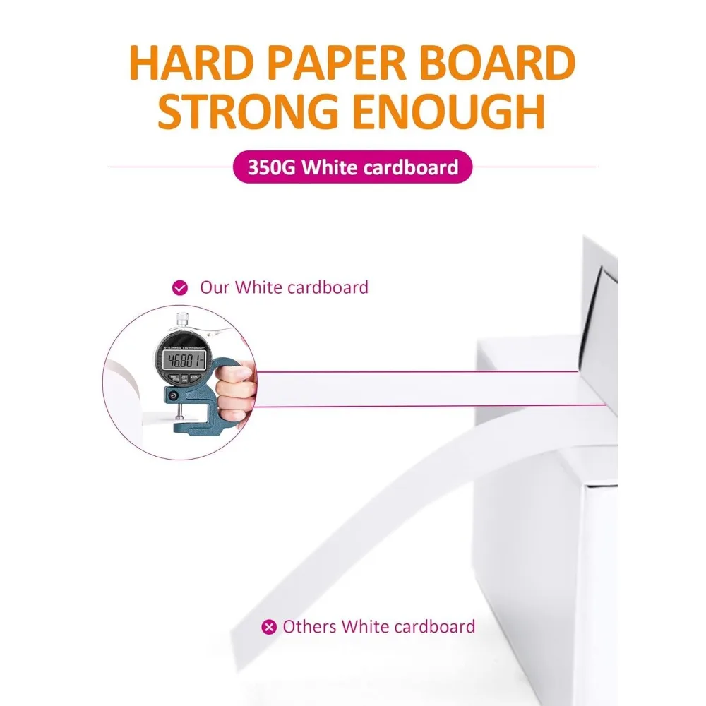 علب هدايا بيضاء صغيرة مع أغطية، 400 عبوة، 4 × 4 × 4 بوصة، مثالية لمواقد وصيفات العروس وهدايا الزفاف، وهدية شكرًا لك #3