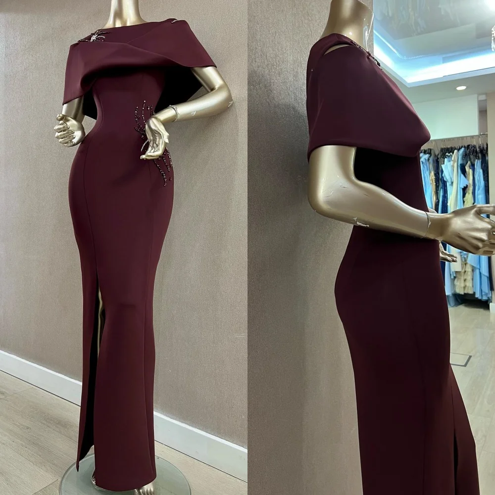 

Customized Modern Style Elegant Jersey Rhinestone Beading Mermaid Off-the-shoulder Long Dresses Bespoke Occasion Dresses Classic
