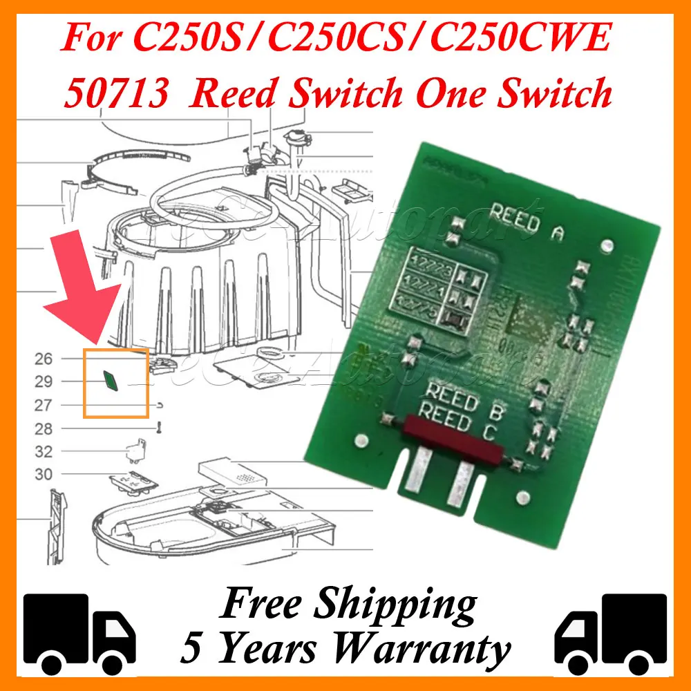 

For Thetford C250S/C250CS/C250CWE Reed Switch One Switch 50713 Flushing Reed Switch Circuit Board Replacemnt Cassette Toilet