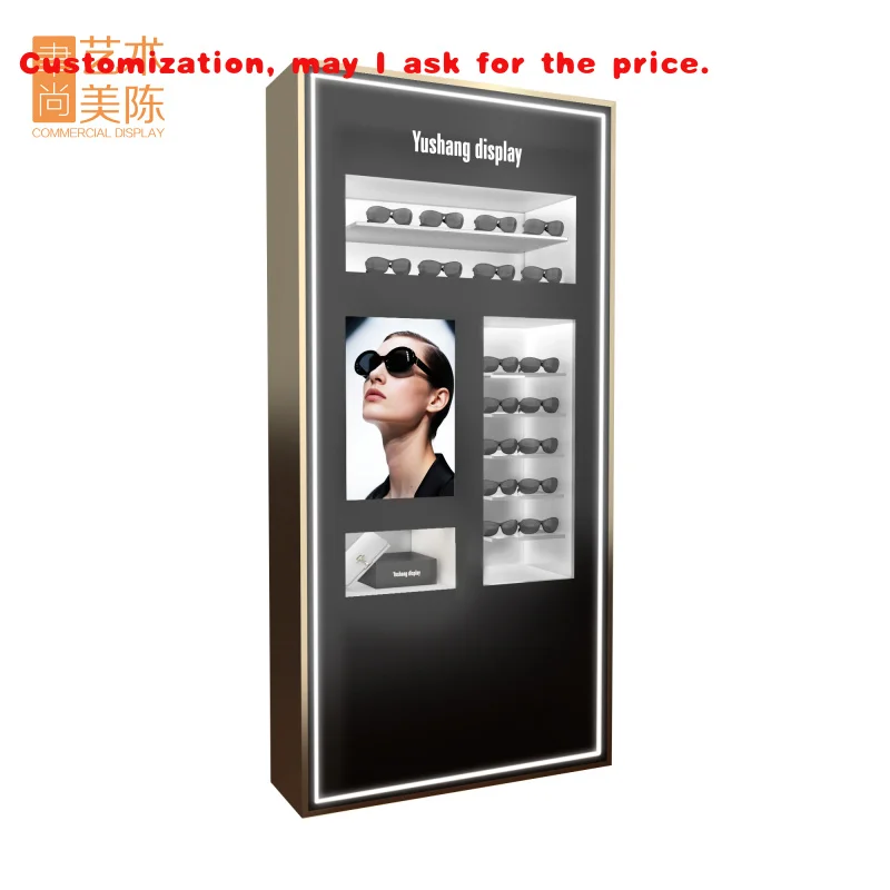 

Custom.YUSHANG Портативная витрина для очков Черный металлический каркас Многоуровневый съемный товар для демонстрации товаров