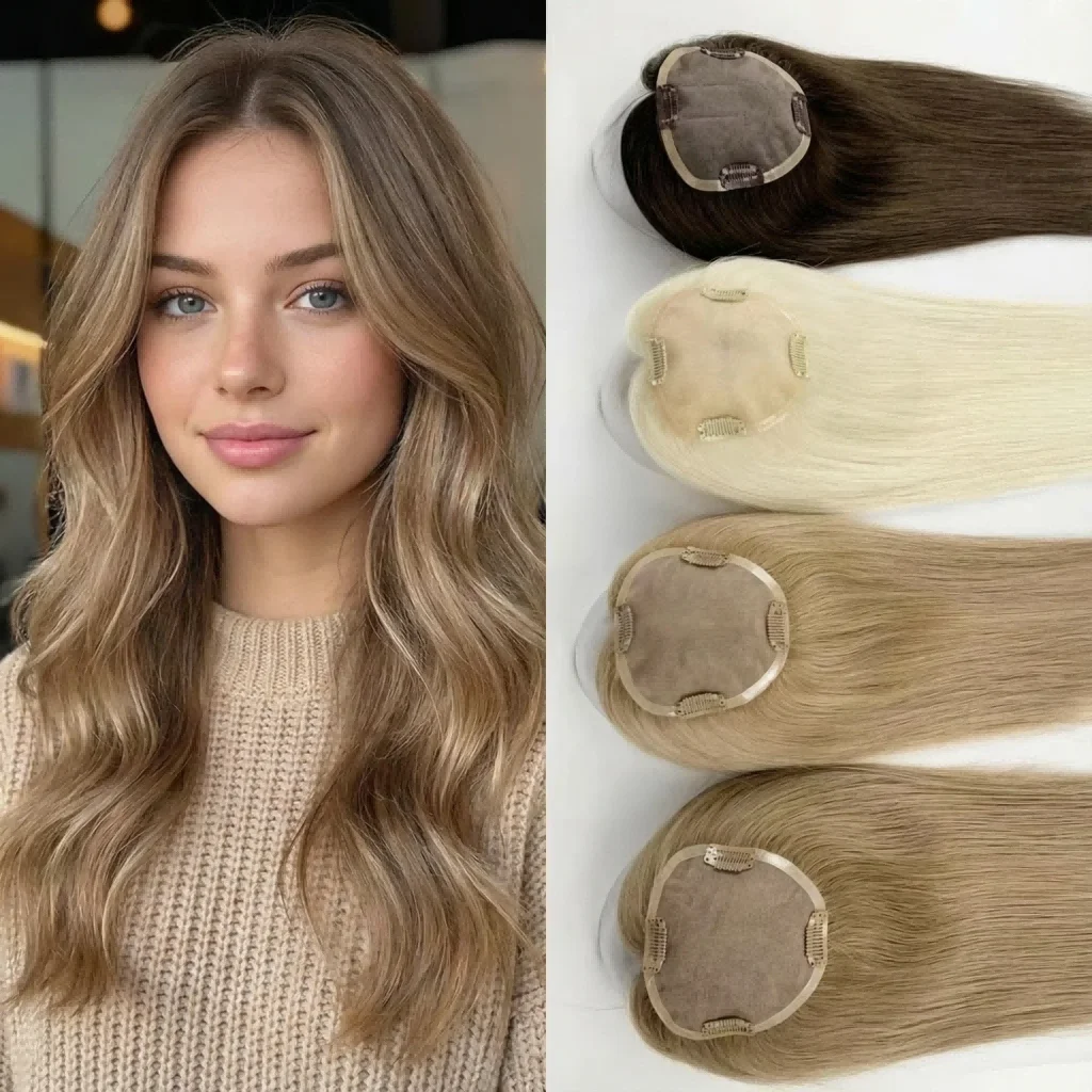 

Ultra-Dense Virgin Hair Topper | Monofilament Top | No Short Hair | Natural Look | Various Colors & Sizes