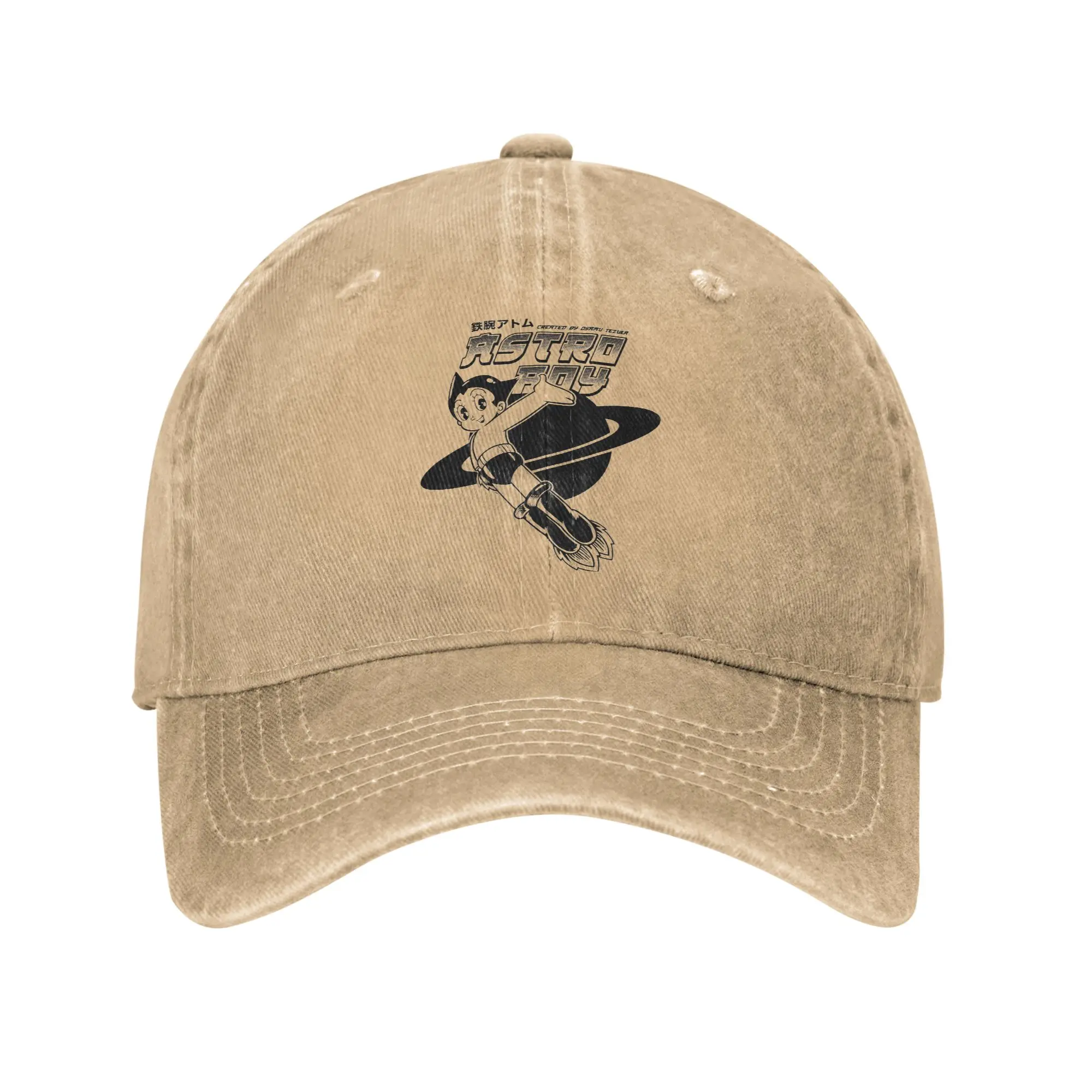 Astro Boy Men Women Baseball Caps AstroBoy Anime Distressed Denim Washed Hats Cap Retro Outdoor Summer  Gift Sun Cap