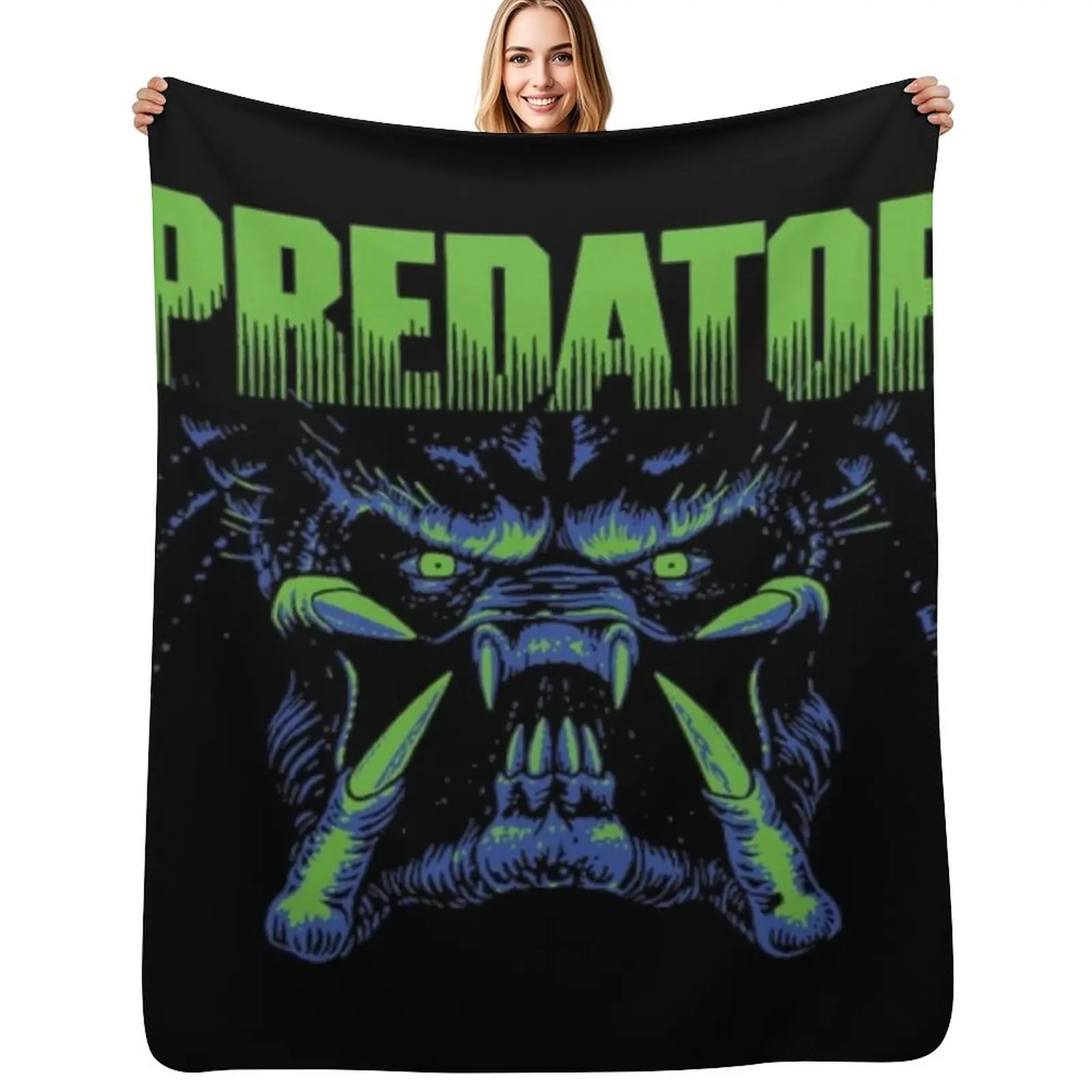 

Predator Night Vision Throw Blanket Luxury Thicken Multi-Purpose Shaggy Blankets For Baby Blankets