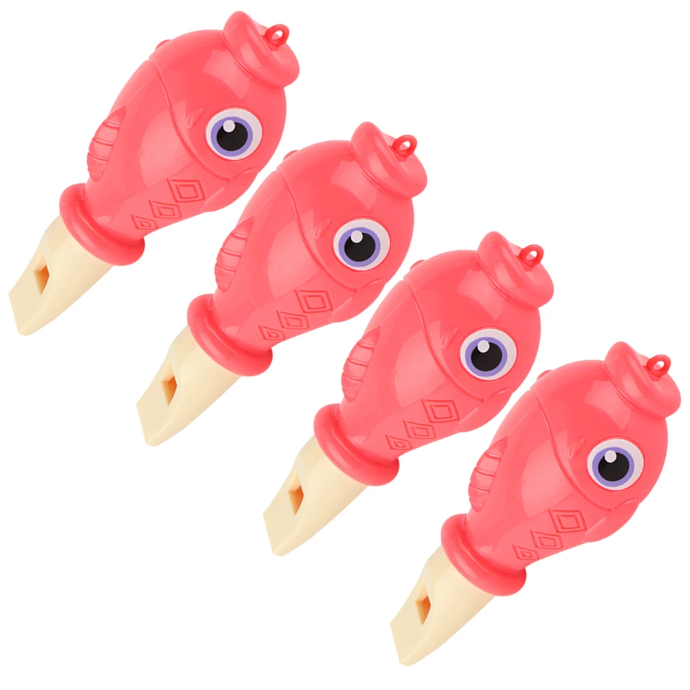 

4pcs Whistle Cheering Props Bright Fish Pattern Noise Maker Kids Toys Party Supplies Safe Fun Gathering Gifts