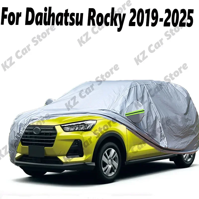 Black Car Cover For Daihatsu Rocky 2019-2025 Sun Proof Rain Snow Dust Scratch Resistant Waterproof Auto Cover