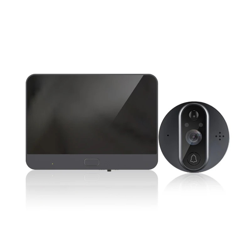 4.3-inch LCD screen WIFI Network monitoring  call intercom Video Doorbell HD1080P image 160 Wide angle 300PF