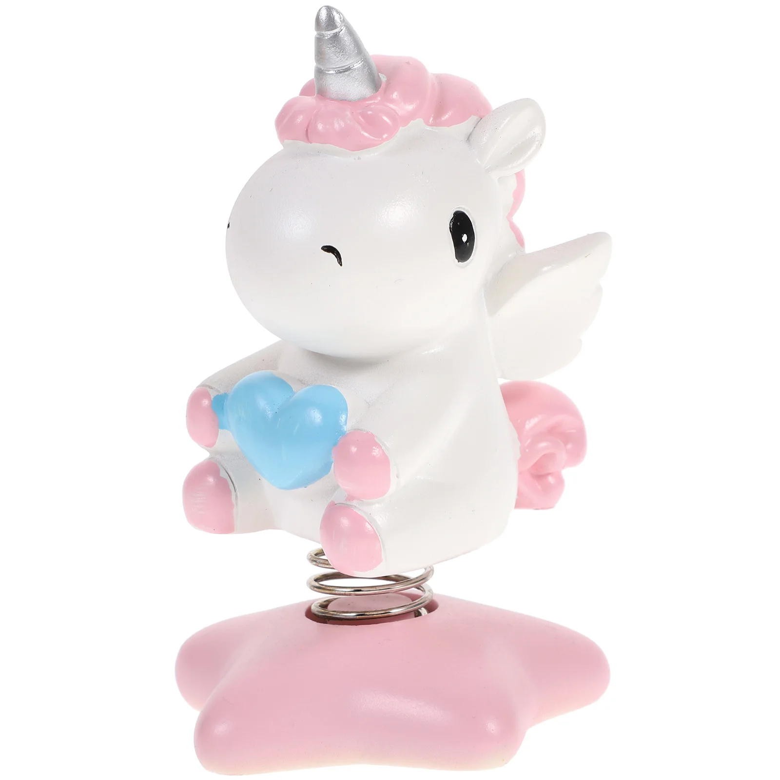 

Unicorn Ornaments Lovely Cartoon Resin Car Dashboard Decoration Desktop Accessory Figurine Sweet Room Gift Idea Shaking Head