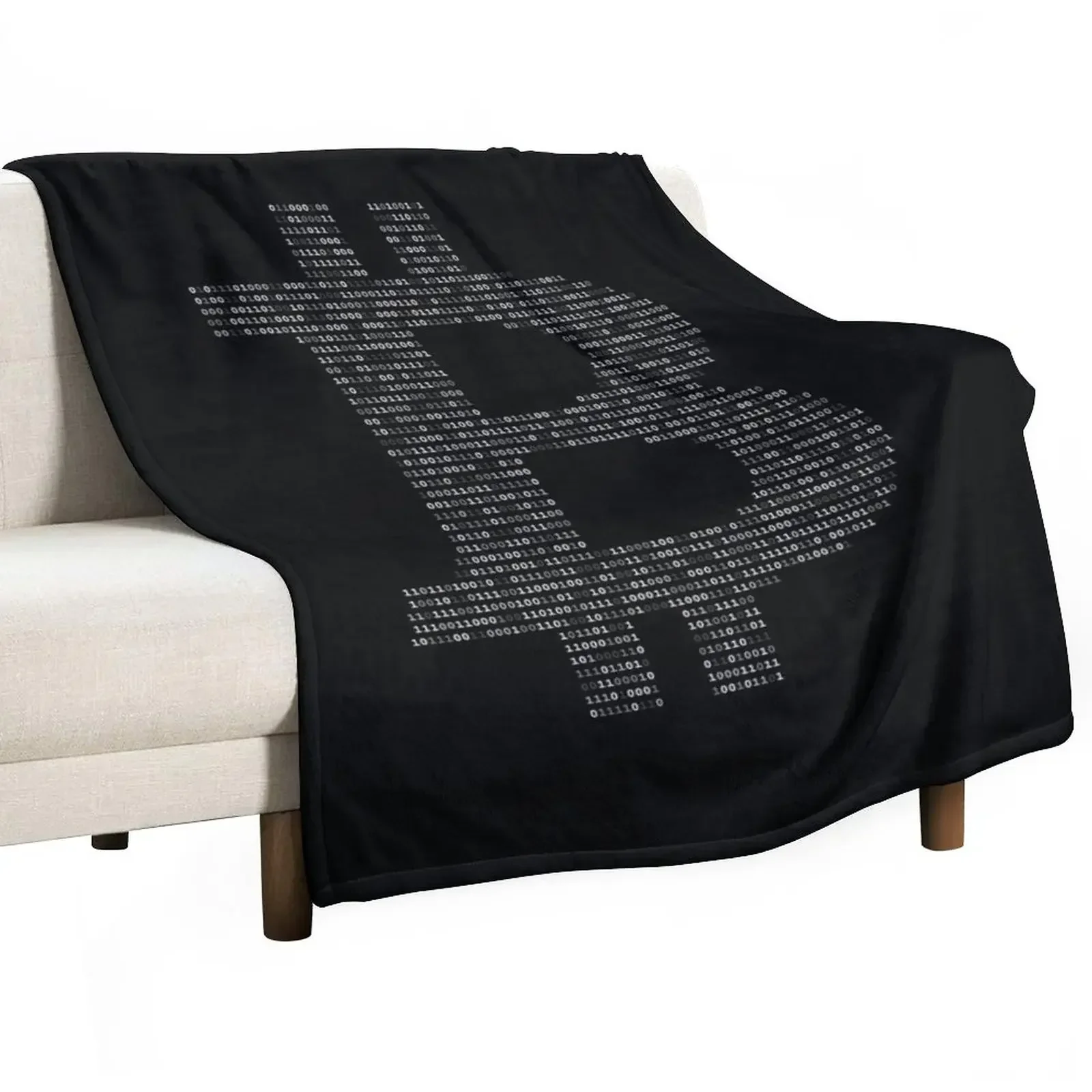 

Bitcoin Binary Black Throw Blanket Luxury Throw for babies Stuffeds warm winter Blankets