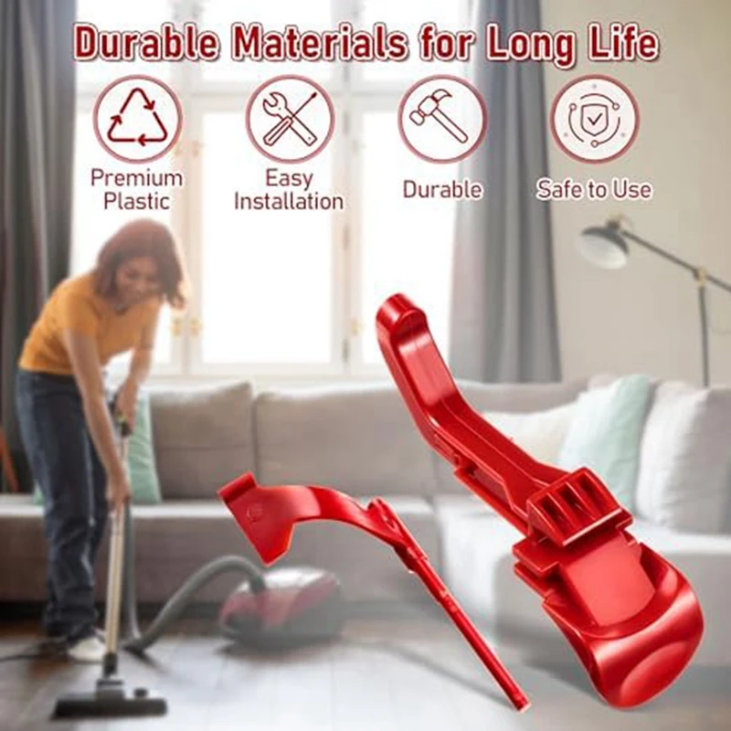 Klip Tangkap pelepas tombol kaleng merah vakum untuk Dyson DC41, DC41 hewan, DC41 hewan UK, DC43, DC55, DC65 Aksesori