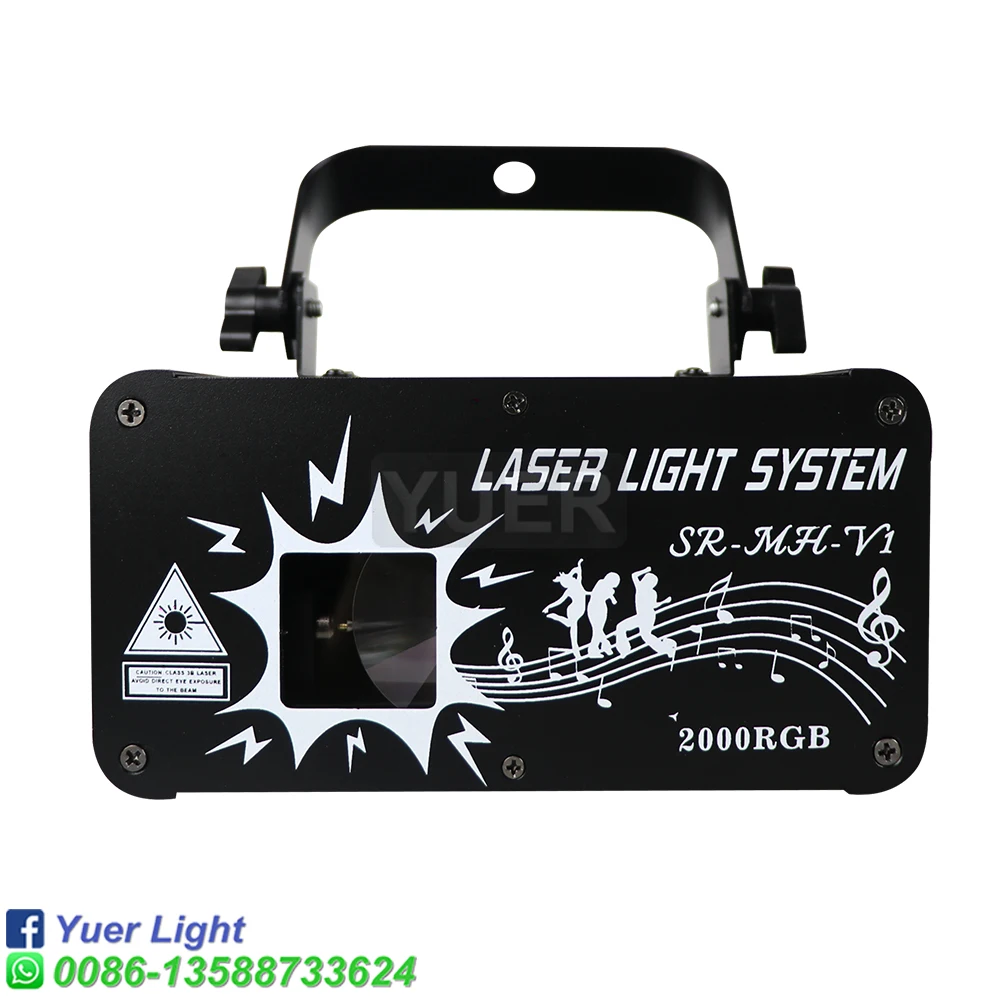 Imagem -03 - Rgb Animação Laser Light Beam Scanner Stage dj Laser Projector Party Disco dj Laser Effect Light Novo 2w 3d