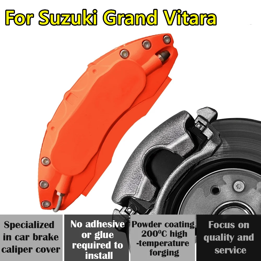 For Suzuki Grand Super Vitara Car Brake Caliper Cover Aluminum Alloy Metal Exterior Kit Fit 2.4 3.2 AT MT JX JLX JX-EH JLX-EL