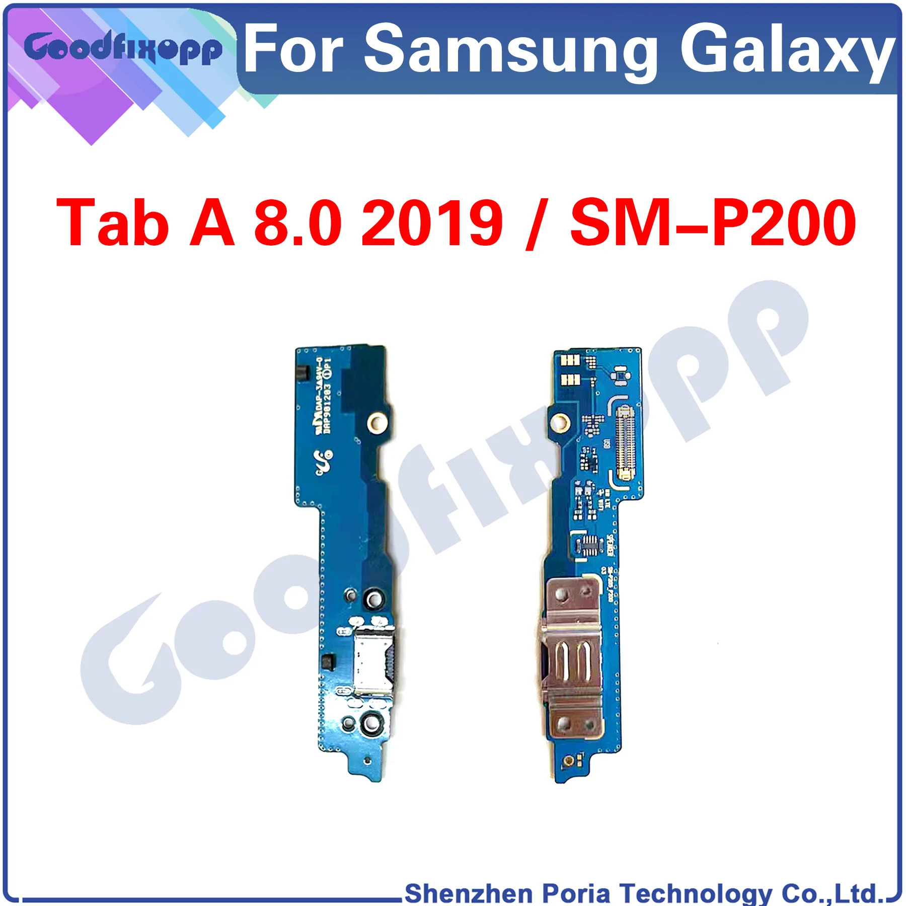 For Samsung Galaxy Tab A 8.0 2019 SM-P200 P200 USB Charge Port Connector Charging Board Flex Cable Charger Dock Repair Parts